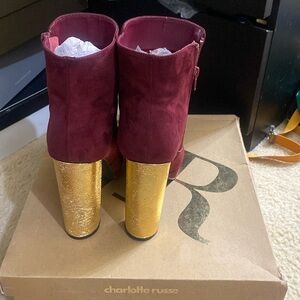 Chunky heel booties